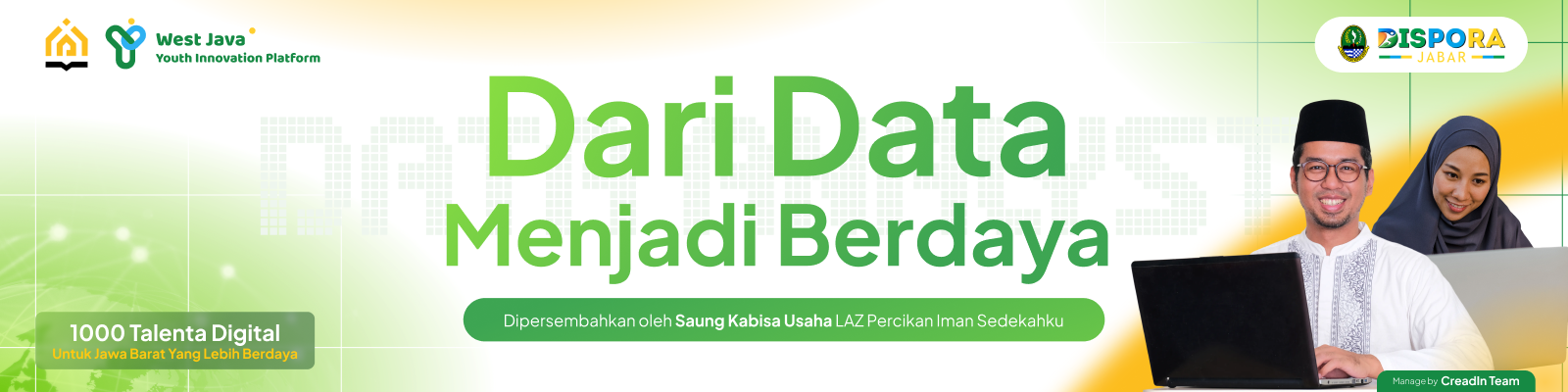 Banner West Java Youth Innovation Platform x LAZ Percikan Iman